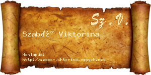 Szabó Viktorina névjegykártya